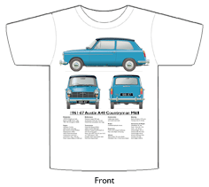 Austin A40 Mk2 Countryman 1961-67 T-shirt Front